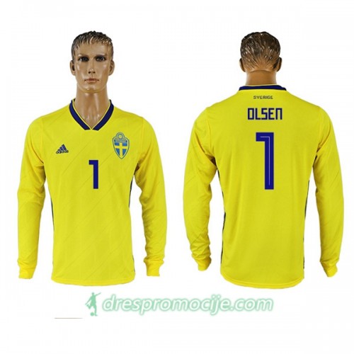 Švedska Dres Olsen 1 Domaći Svjetsko prvenstvo 2018 Dugim Rukavima Švedska Dres Olsen 1 Domaći Svjetsko prvenstvo 2018 Dugim Rukavima